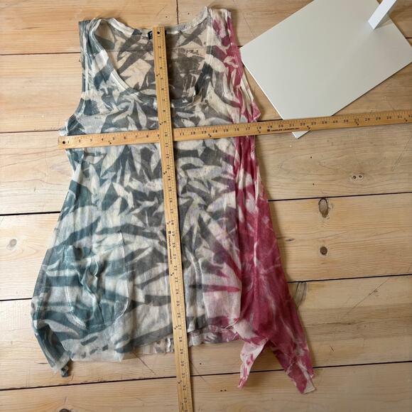 Art of Cloth NWOT Women's Gray Pink Blue Hombre Oversized Tank Size M - Picture 5 of 5